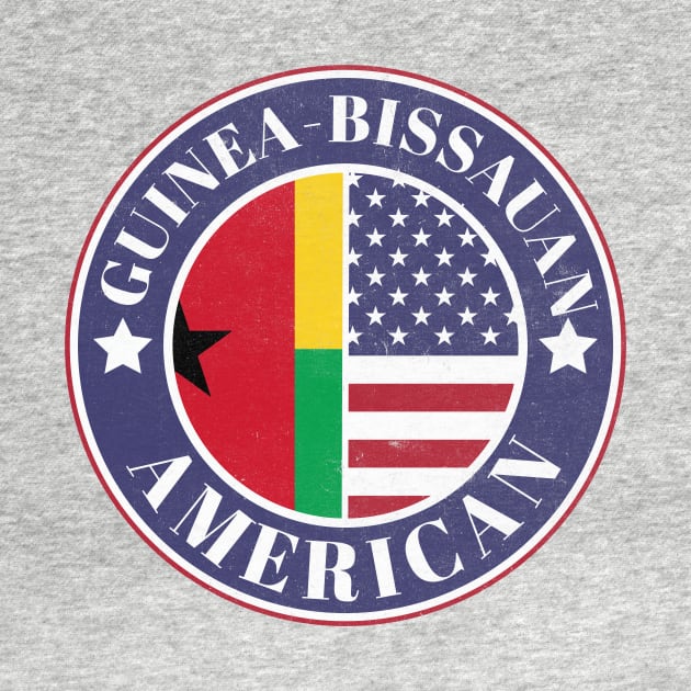Proud Guinea-Bissauan-American Badge - Guinea-Bissau Flag by Yesteeyear